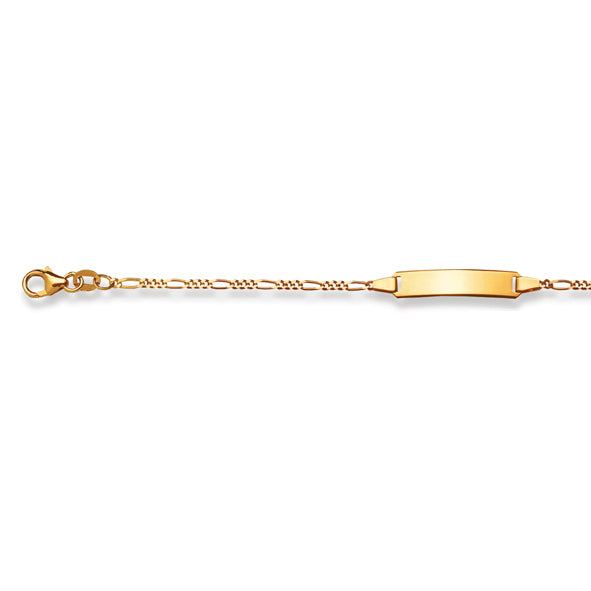 Baby Kinder ID-Armband in 18 Karat Gelbgold mit Gratis Gravur - 1173.01014/1400