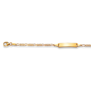 Baby Kinder ID-Armband in 18 Karat Gelbgold mit Gratis Gravur - 1173.01041/1400
