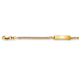 Baby Kinder ID-Armband in 18 Karat Gelbgold mit Gratis Gravur - 1173.01058/1402
