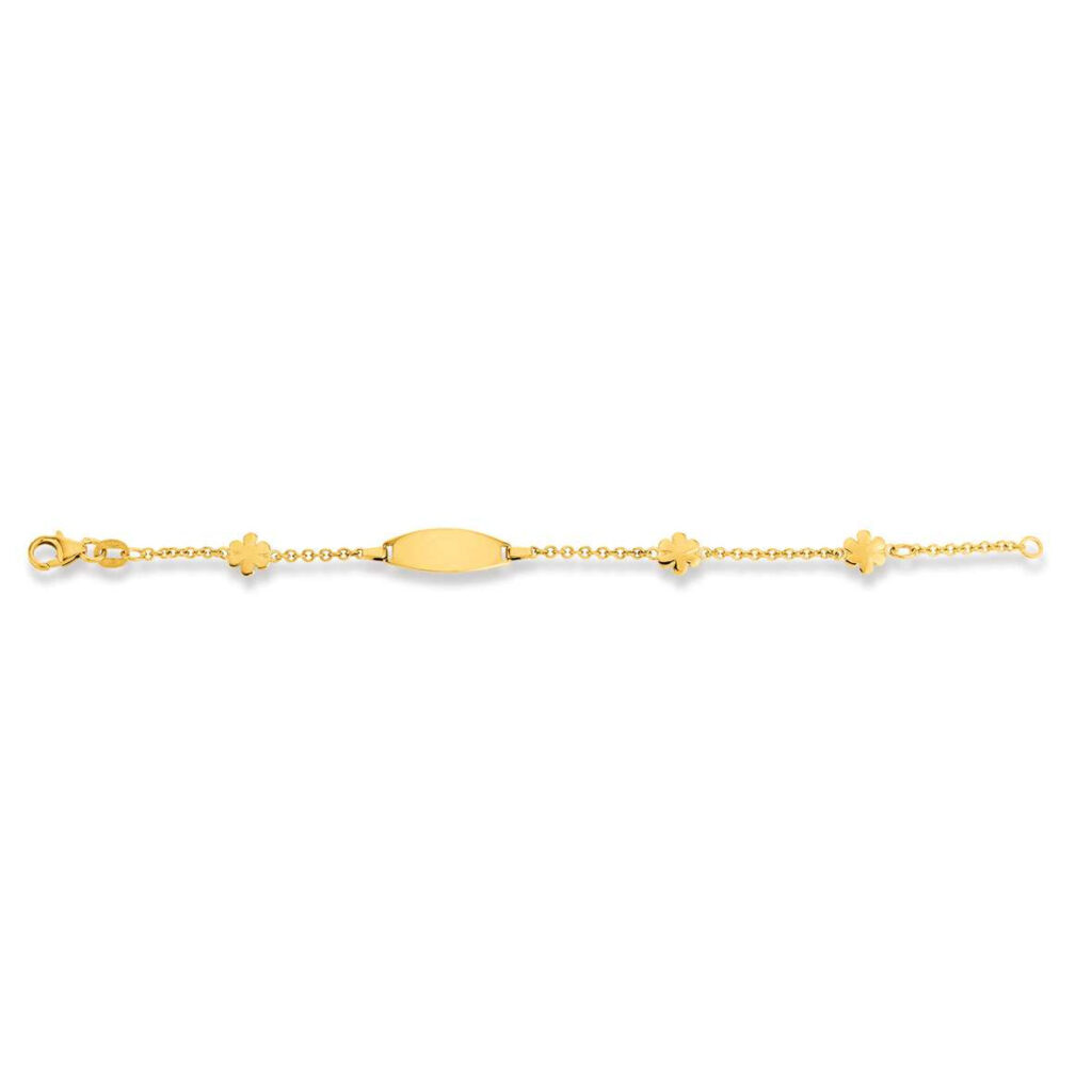 Baby Kinder ID-Armband in 18 Karat Gelbgold mit Gratis Gravur - 1173.01135/1400
