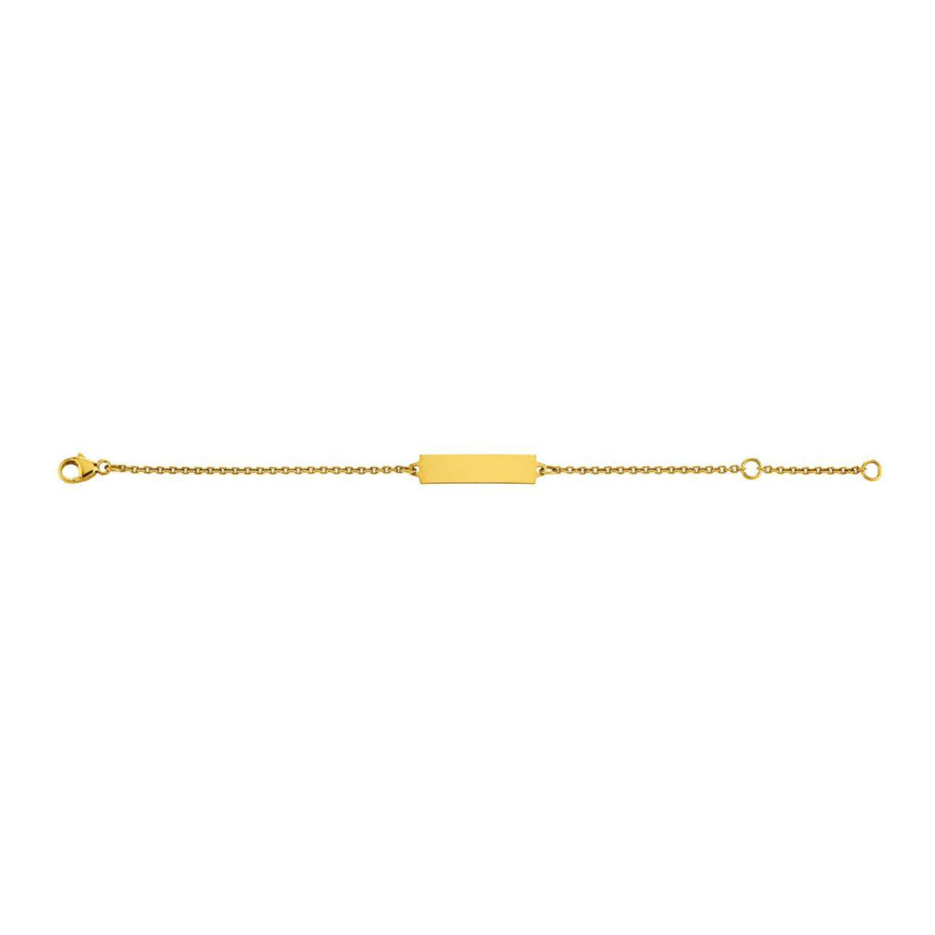 Baby Kinder ID-Armband in 18 Karat Gelbgold mit Gratis Gravur - 1173.01140/1400