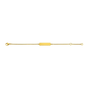 Baby Kinder ID-Armband in 18 Karat Gelbgold mit Gratis Gravur - 1173.01140/1400