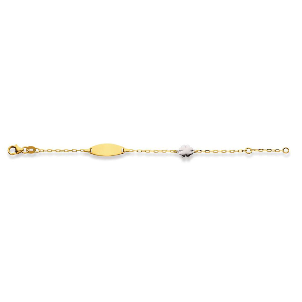 Baby Kinder ID-Armband in 18 Karat Gold mit Gratis Gravur - 1573.01136/1400