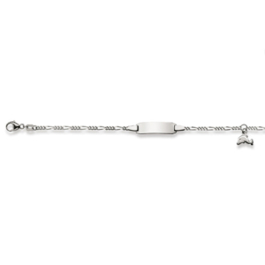 Baby Kinder ID-Armband in 18 Karat Weissgold mit Delphin - 1273.01068/1400