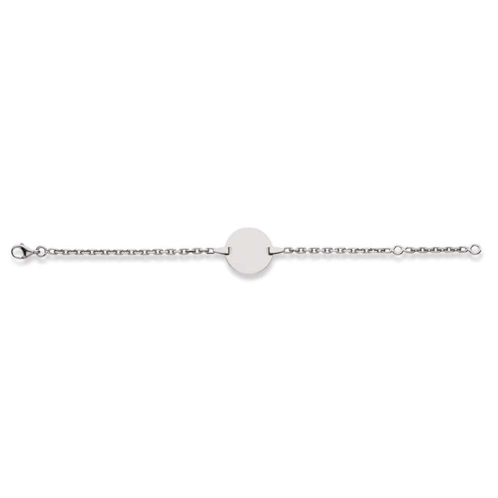 Baby Kinder-ID-Armband 18 Karat Weissgold, Rundform - 1277.00067/1400