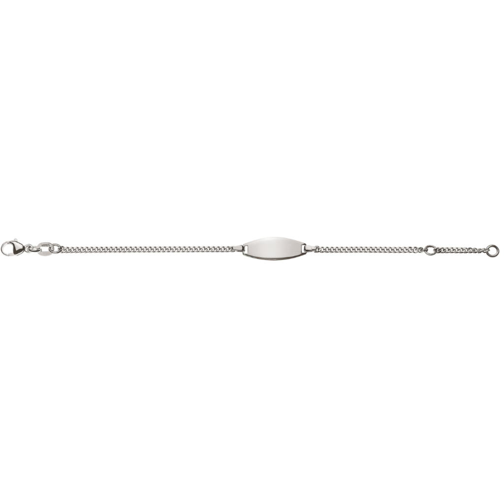 Baby Kinder ID-Armband in 18 Karat Weissgold mit Gratis Gravur - BBE200114