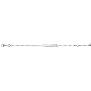 Baby Kinder ID-Armband in 18 Karat Weissgold mit Gratis Gravur - BBE200614