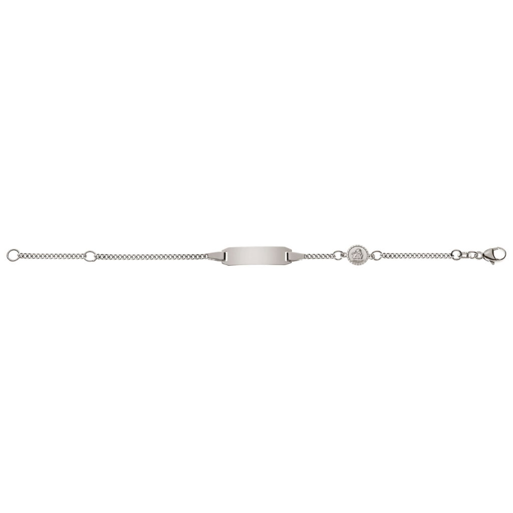 Baby Kinder ID-Armband in 18 Karat Weissgold mit Gratis Gravur - BBE201614