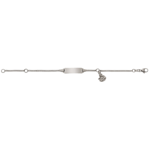Baby Kinder ID-Armband in 18 Karat Weissgold mit Gratis Gravur - BBE202314
