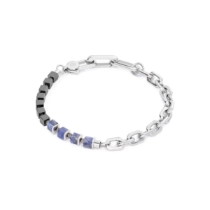 Coeur de Lion Armband Unisex Fusion, Link Chain, Blau - 0901/30-0700