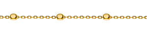 Collier Anker geschliffen Gelbgold 750 15 abgeflachten Kugeln - CGO110445