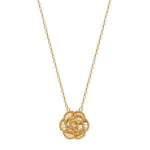 Collier Gelbgold 750 Anhänger in Rosenform - CGO113045