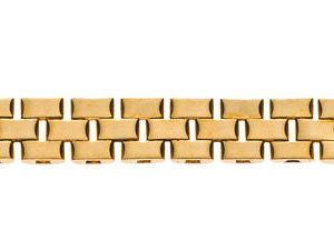 Collier Gelbgold 750 Backsteinmuster 3-reihig - CGO101145
