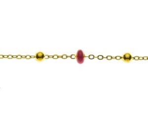 Collier Spiegelanker Gelbgold 750 kleinen Kugeln in Gold  - CGO110842