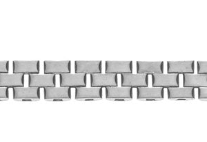 Collier Weissgold 750 Backsteinmuster 3-reihig - CGO201145