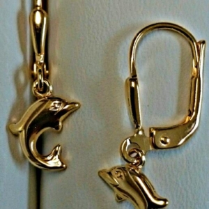 Delfin Ohrhänger 18 Karat Gelbgold - OGO1028