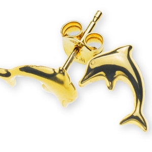 Delfin Ohrstecker 18 Karat Gelbgold - OGO1019