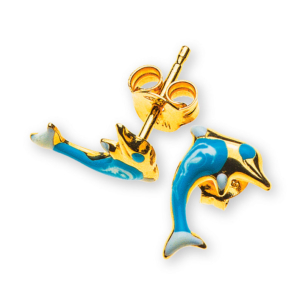 Delfin Ohrstecker 18 Karat Gelbgold - OGO1021