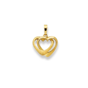 Herzanhänger 18 Karat Gold 750 - 14x12 mm