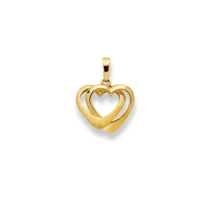 Herzanhänger 18 Karat Gold 750 - 14x12 mm