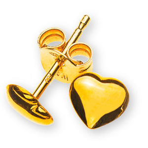Herz Ohrstecker 18 Karat Gelbgold - OGO1018