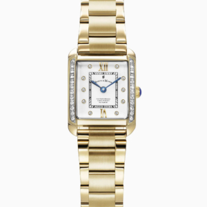 Jacques du Manoir Damen-Armbanduhr – Edelstahl Gold, Weisses Zifferblatt - JWL05502