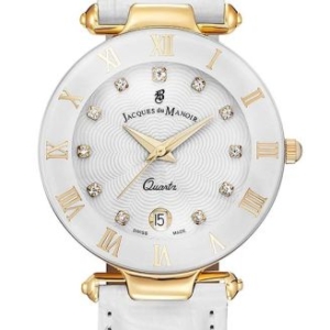 Jacques du Manoir Damen-Armbanduhr RC.72 – Roségold Edelstahl, Elfenbein-Zifferblatt - RC.72