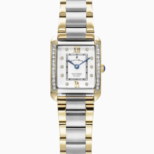 Jaques du Manour Damen-Armbanduhr – Edelstahl Silber-Gold, Weisses Zifferblatt - JWL05503