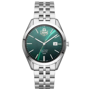 JDM Militär Interlaken Herrenuhr aus silbernem Stahl - JDM-WG023-01