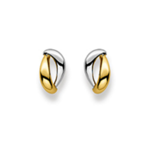 Damen Ohrstecker in 18 Karat - 750 Gold, Bicolor