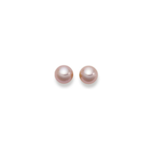 Ohrstecker in 18 Karat Gelbgold mit Zuchtperlen Bouton Rosa, 7.5-8 mm