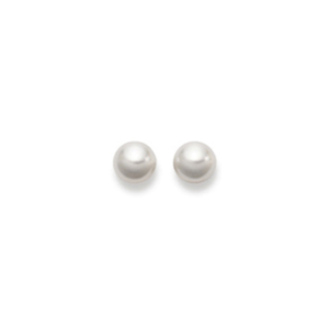 Ohrstecker in 18 Karat Gelbgold mit Zuchtperlen Bouton Weiss, 7.5-8 mm