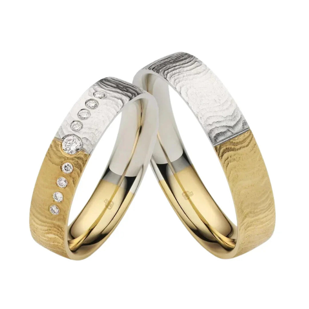 Rauschmayer First Individual Love - Trauringe mit 9 Brillanten 3D - 50015