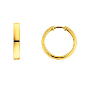 Scharnier-Creolen in 750/18 Karat Gelbgold - 19 mm