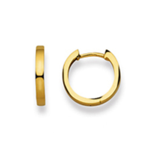 Scharnier-Creolen in 750/18 Karat Gelbgold - Poliert - 13 mm