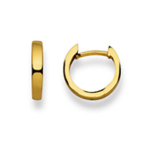 Scharnier-Creolen in 750/18 Karat Gelbgold - Poliert - 12 mm