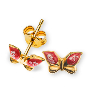 Schmetterling Ohrstecker 18 Karat Gelbgold - OGO1016