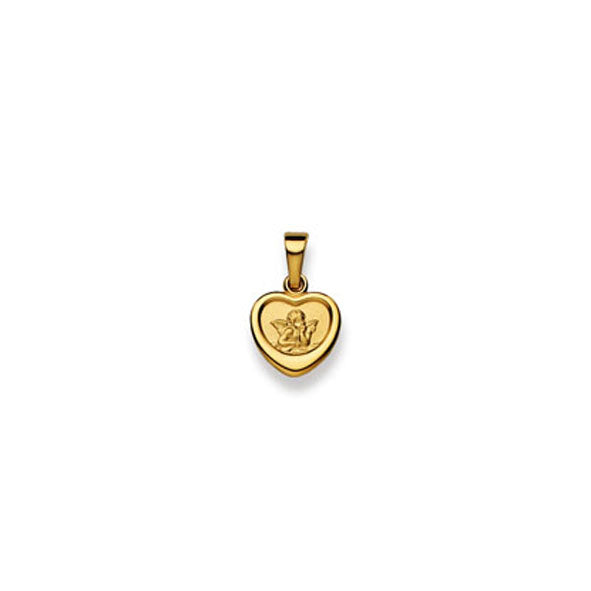 Schutzengel Anhänger Herz in 750/18 Karat Gelbgold - 1158.02557/0100