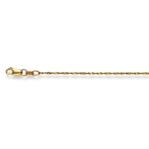 Singapurhalskette 18 Karat Gold -750 in Gelbgold Unisex 38 cm - 50 cm x  1.2 mm