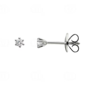 Solitär Ohrstecker 18 Karat Weisssgold mit Diamanten, 0.20 ct