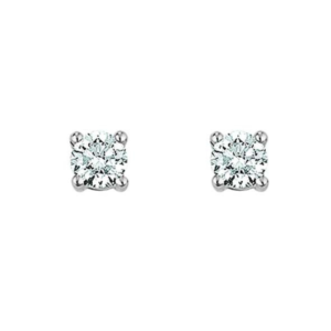 Classics Solitär Ohrstecker in 18 Karat Weissgold mit Diamanten