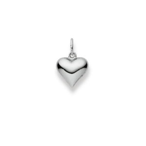 Herzanhänger 18 Karat Weissgold 750 - 11x10 mm