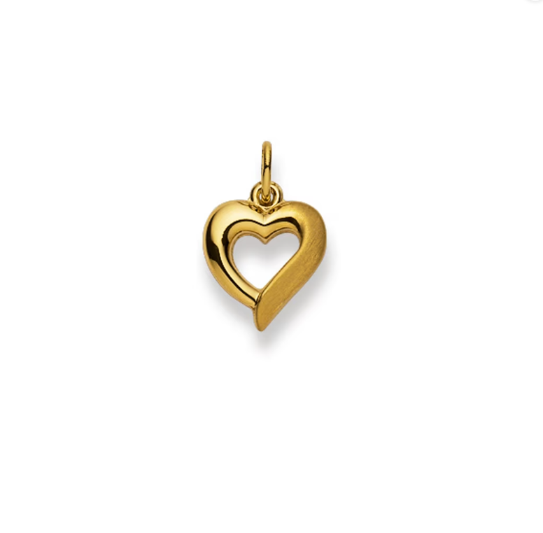 Herzanhänger 18 Karat Gelbgold 750