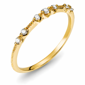 Ring Gelbgold 750 mit 7 Brillanten 0.11ct