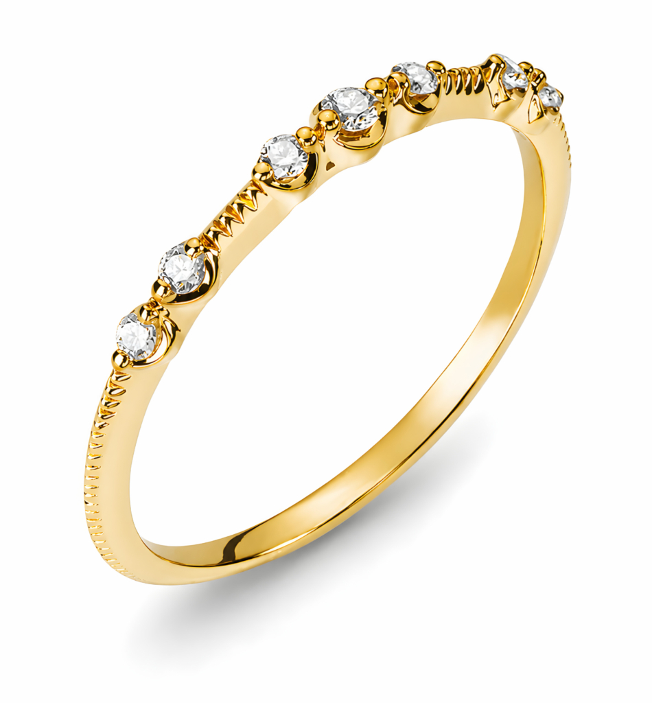 Ring Gelbgold 750 mit 7 Brillanten 0.11ct