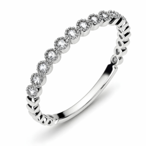 Ring Weissgold 750, mit 11 Brillanten 0.09ct. H SI
