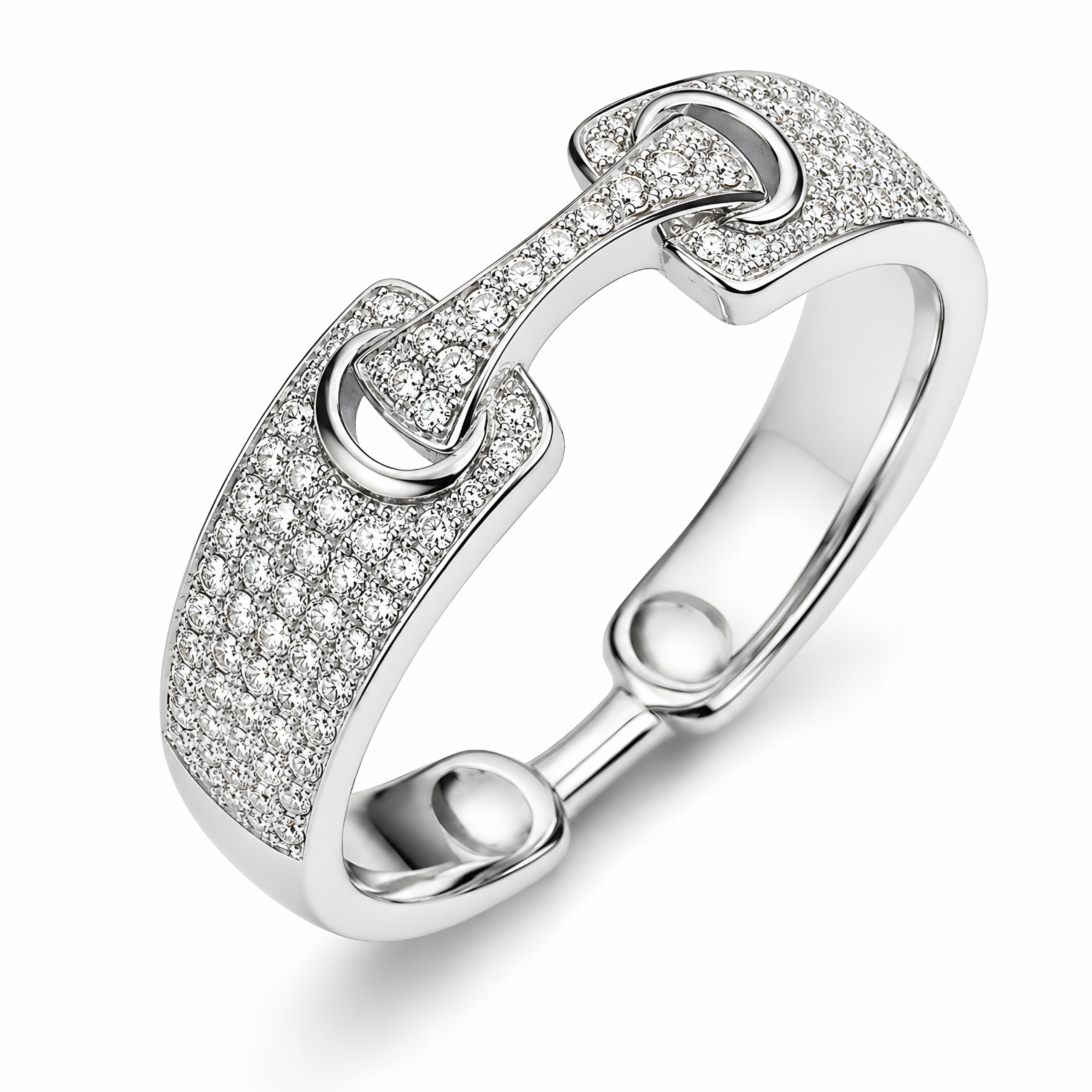 Ring Weissgold 750, mit13 Brillanten H SI 0.34ct.