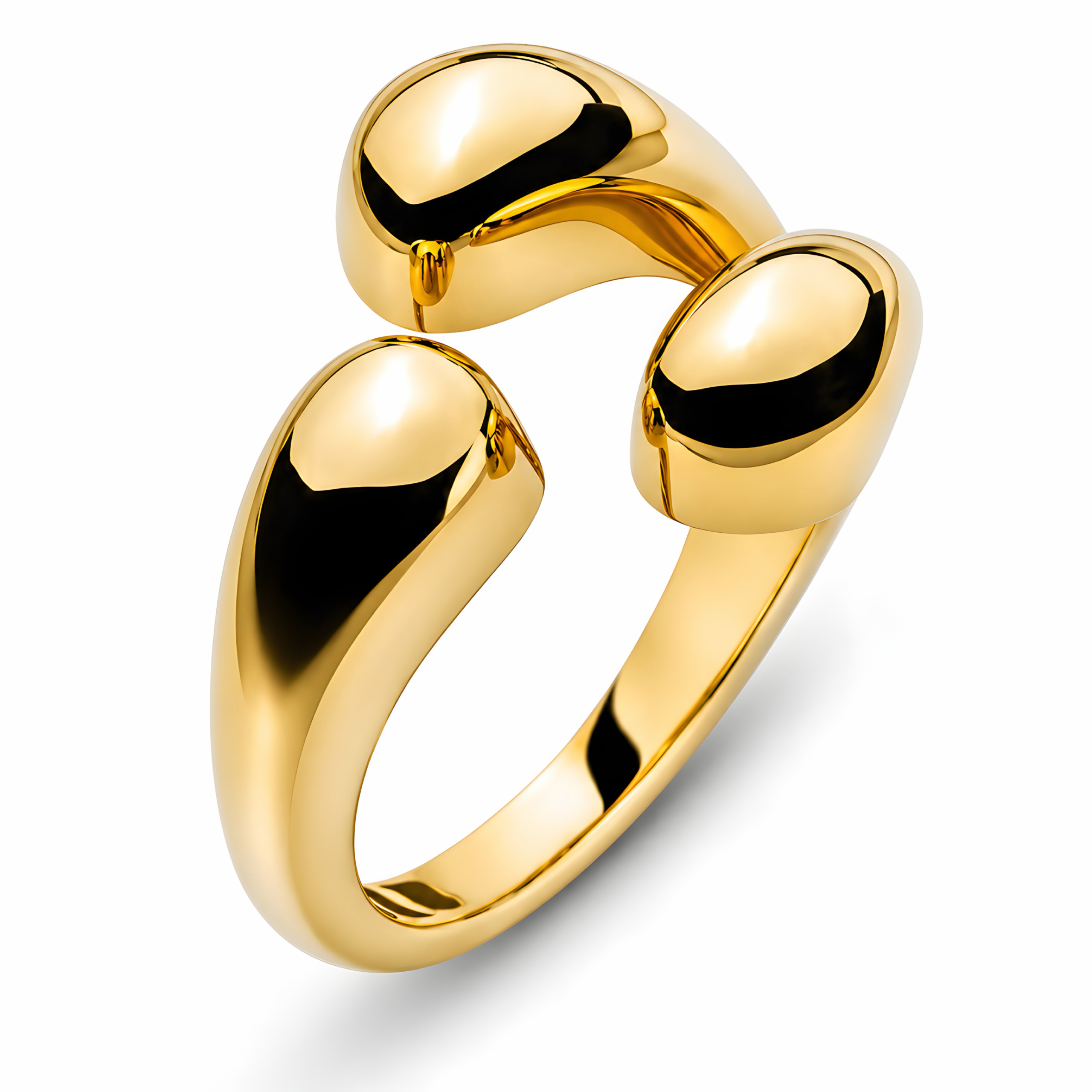 Ring Gelbgold 750 Tropfen