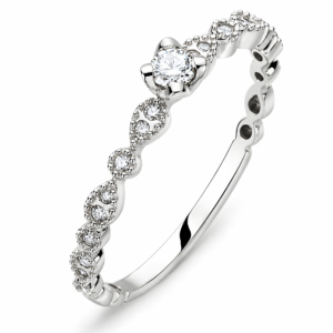 Ring Weissgold 750, 1 Brillant H SI 0.08ct.