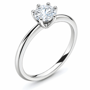 LAB DIAMOND Solitär Ring 6-Griff-Fassung Weissgold 585 F VS 1.00ct.